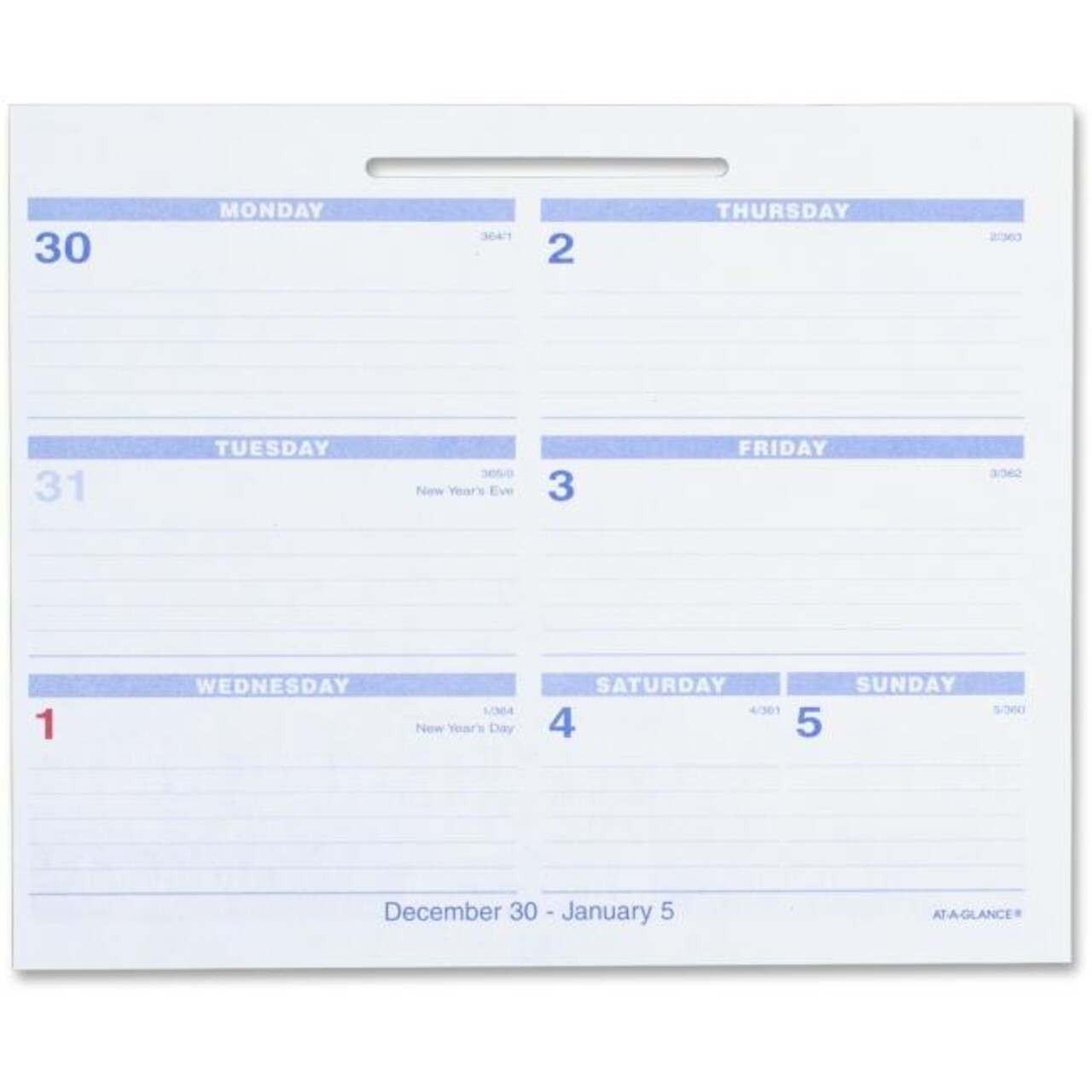 At A Glance AAGSW705X50 Flip-A-Week Desk Calendar Refill